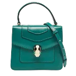 Green Leather Bvlgari Handbag