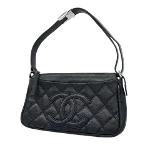 Black Leather Chanel Handbag