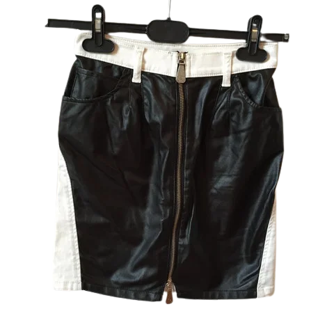 Black Denim Alexander McQueen Skirt