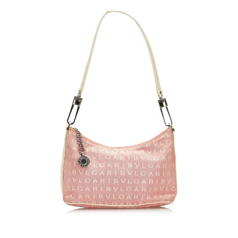 Pink Canvas Bvlgari Shoulder Bag