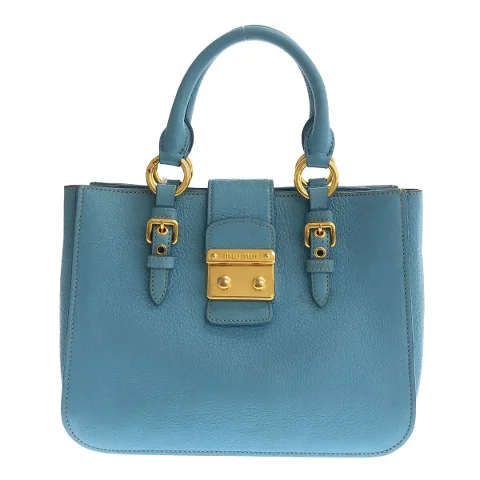 Blue Leather Miu Miu Handbag