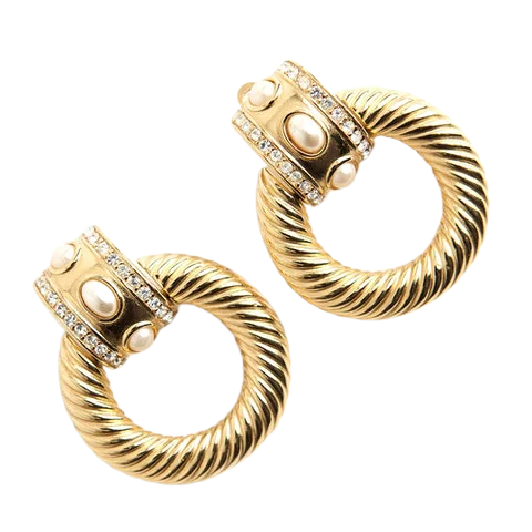 Gold Metal Givenchy Earrings