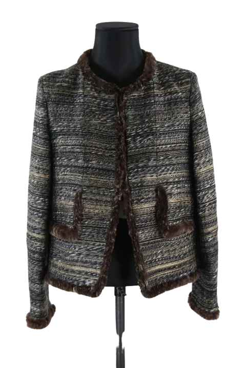 Brown Wool Chanel Coat