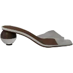 White Leather Neous Sandals