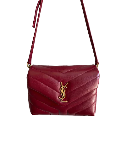 Red Leather Saint Laurent Loulou