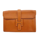 Brown Leather Hermès Clutch