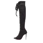 Black Fabric Christian Louboutin Boots