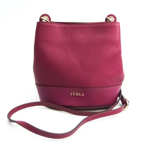 Pink Leather Furla Shoulder Bag