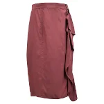 Burgundy Silk Yves Saint Laurent Skirt