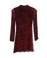 Burgundy Fabric Yves Saint Laurent Dress