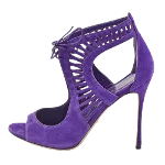 Purple Suede Sergio Rossi Sandals