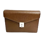 Brown Leather Salvatore Ferragamo Clutch