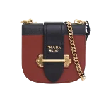 Black Leather Prada Cahier