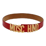 Red Leather Moschino Belt