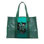 Green Fabric Goyard Tote