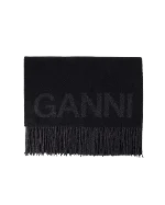 Black Wool Ganni Scarf