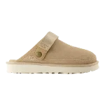 Beige Leather UGG Flats