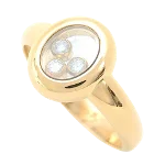 Gold Metal Chopard Ring