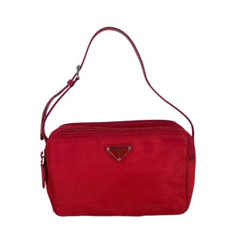 Red Nylon Prada Handbag
