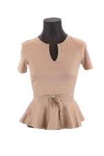 Beige Cotton Paule Ka Top