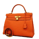 Orange Leather Hermès Handbag