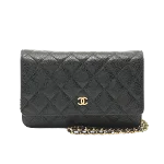 Black Leather Chanel Crossbody Bag