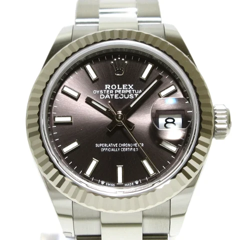 Silver White Gold Rolex Watch