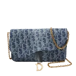 Blue Denim Dior Saddle Bag