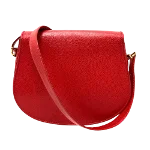 Red Leather Cartier Shoulder Bag