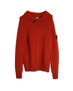 Red Wool Stone Island Sweater