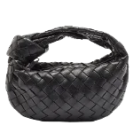 Black Leather Bottega Veneta Handbag