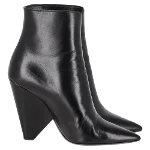 Black Leather Yves Saint Laurent Boots