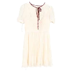 White Polyester Self Portrait Dress