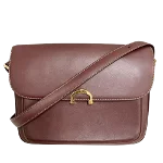 Burgundy Leather Cartier Shoulder Bag