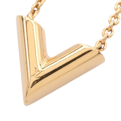 Gold Metal Louis Vuitton Necklace