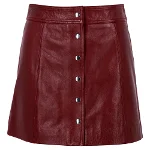 Red Leather Isabel Marant Skirt