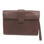 Brown Leather Delvaux Clutch