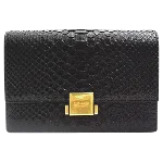 Black Leather Yves Saint Laurent Clutch