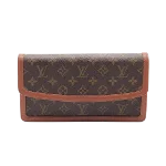 Brown Leather Louis Vuitton Pochette Dame