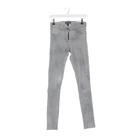 Grey Leather Arma Pants