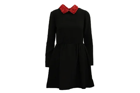 Black Wool Valentino Dress