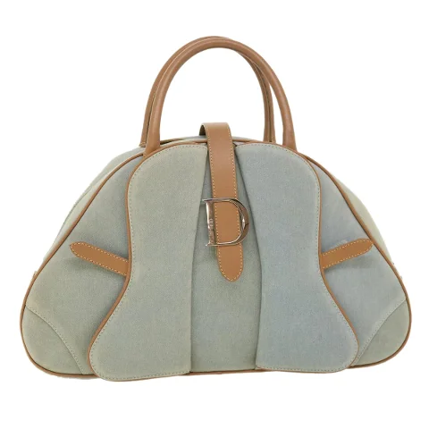 Blue Canvas Dior Handbag