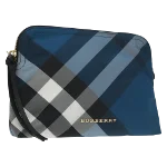 Blue Nylon Burberry Pouch