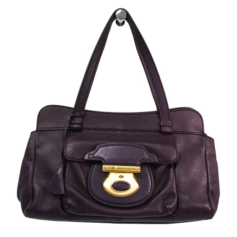 Purple Leather Tod's Handbag