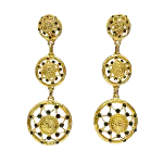 Gold Metal Versace Earrings