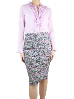 Pink Cotton Etro Skirt