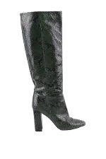 Green Leather Twinset Boots