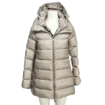 Silver Fabric Moncler Coat