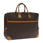 Brown Canvas Louis Vuitton Porte Documents Voyage