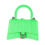 Green Leather Balenciaga Hourglass